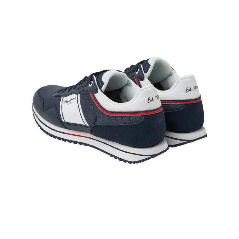 Tenis Pepe Jeans Hombre Tour Club Basic Azul - Blanco