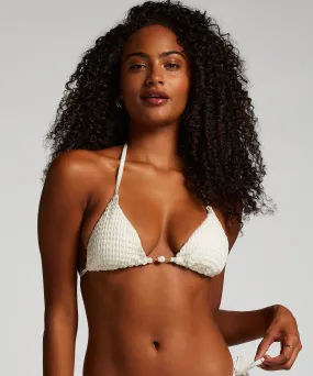 Top de bikini triangular Maui - Blanco