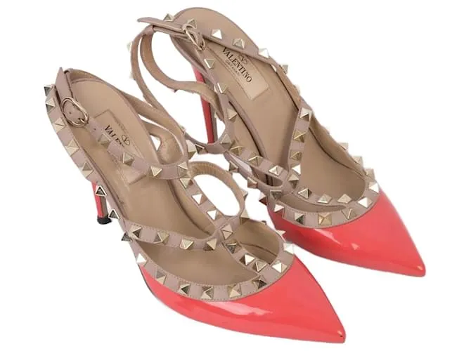 VALENTINO GARAVANI Tacones UE 37.5 Cuero Roja 