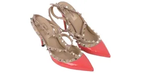 VALENTINO GARAVANI Tacones UE 37.5 Cuero Roja 