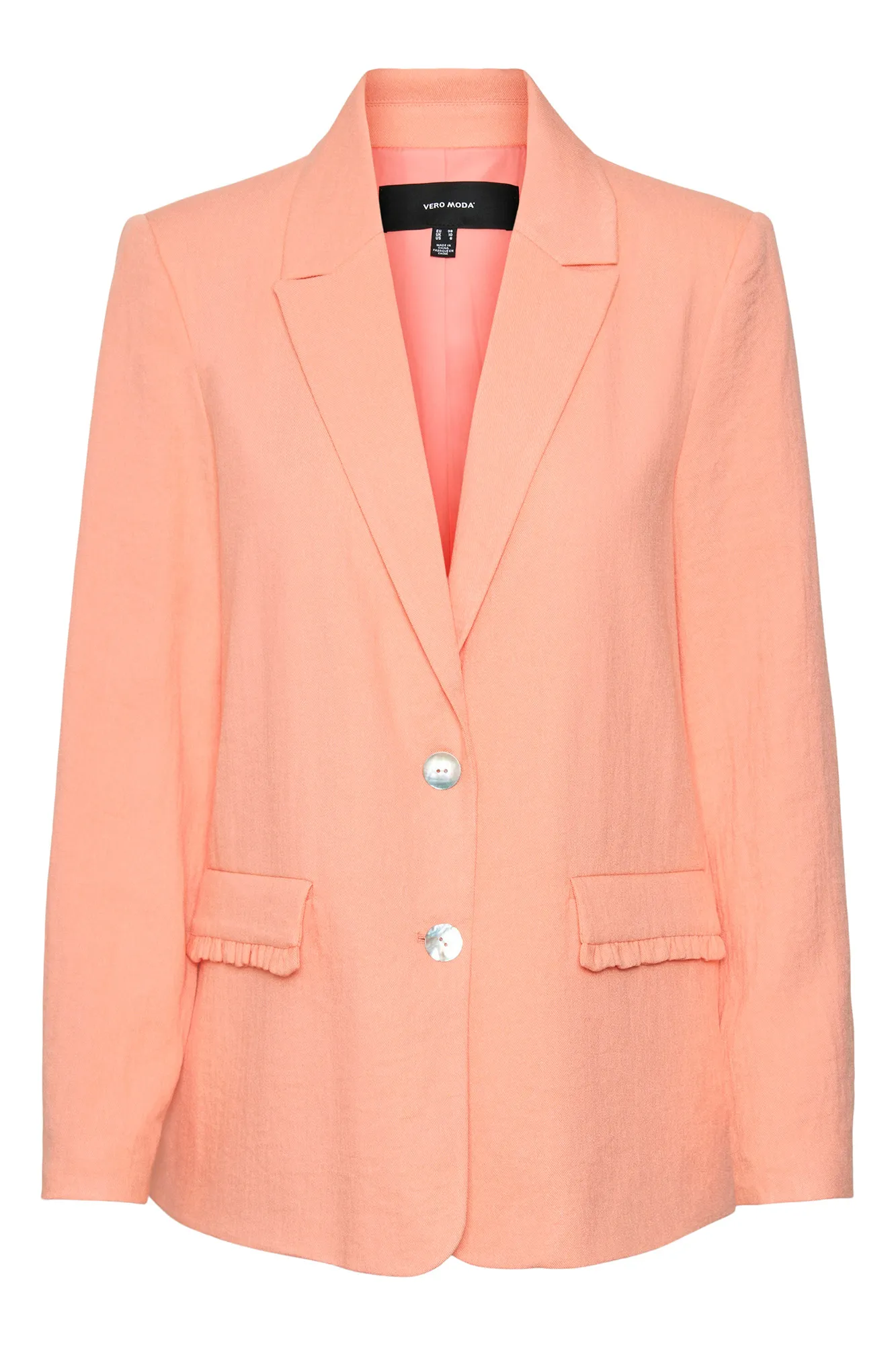 Vero Moda Blazer regular fin detalles volantes