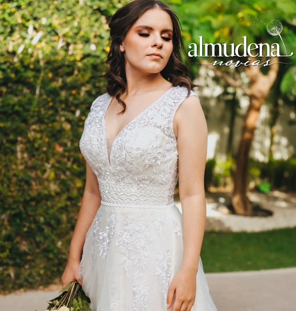 Vestido de Novia Encaje Tirantes Línea «A»