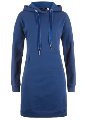 Vestido tipo sudadera Azul oxford