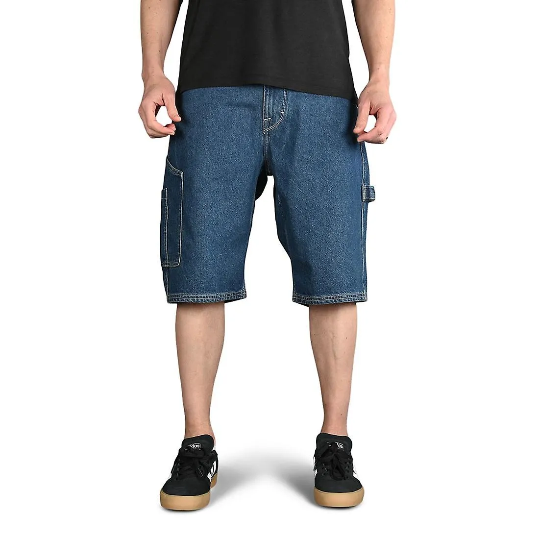 Volcom Labored Denim Utility Shorts - Indigo Ridge Wash