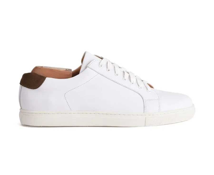 White Men's leather Trainers - INGLEWOOD