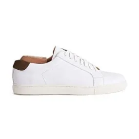 White Men's leather Trainers - INGLEWOOD