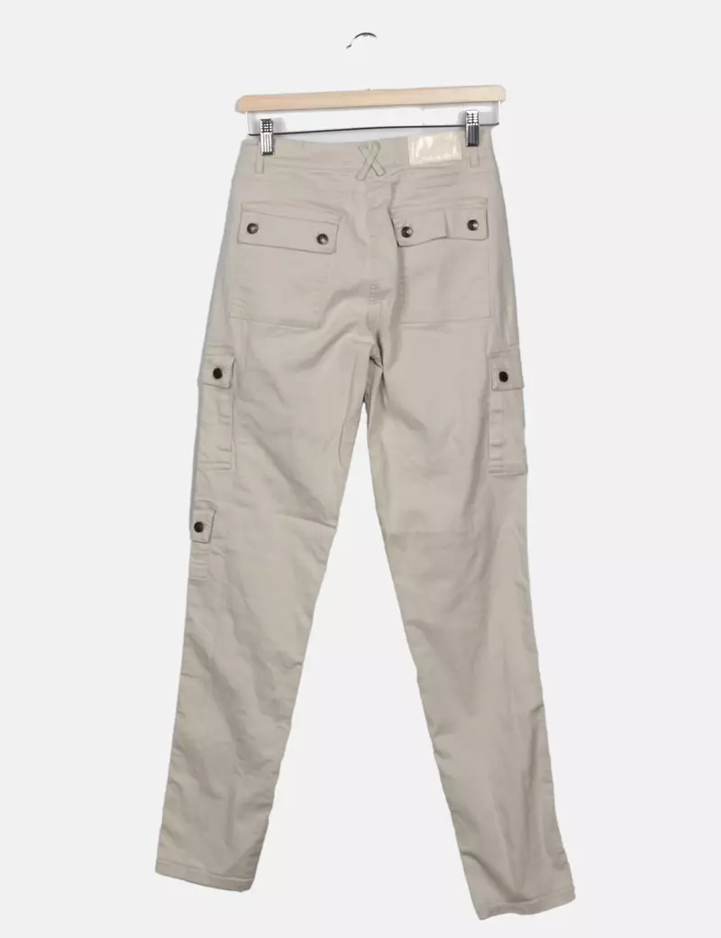 Woman Borsache Pantalón beige cargo