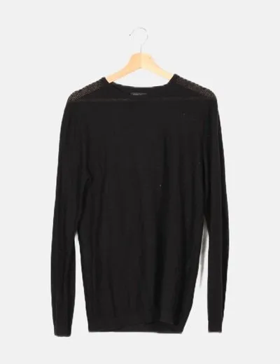 Zara Jersey básico negro