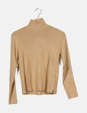 Zara Jersey tricot dorado