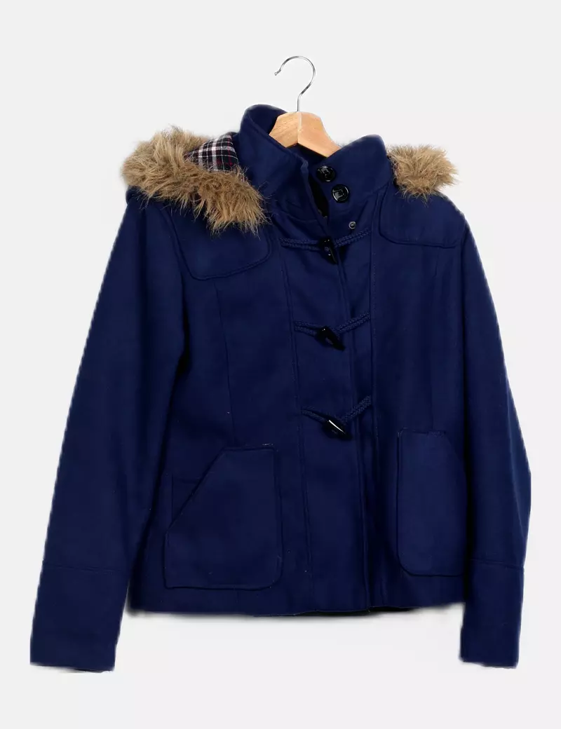 Zara Trenca azul marina paño